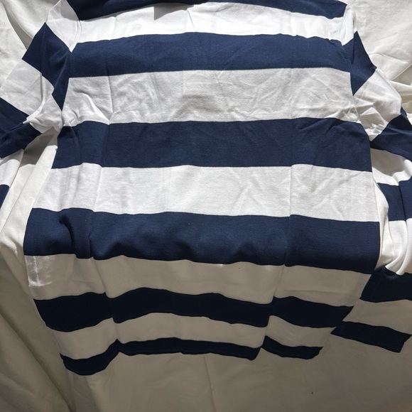 Boohoo MAN embroidered long sleeve polo Navy size M - Picture 8 of 11